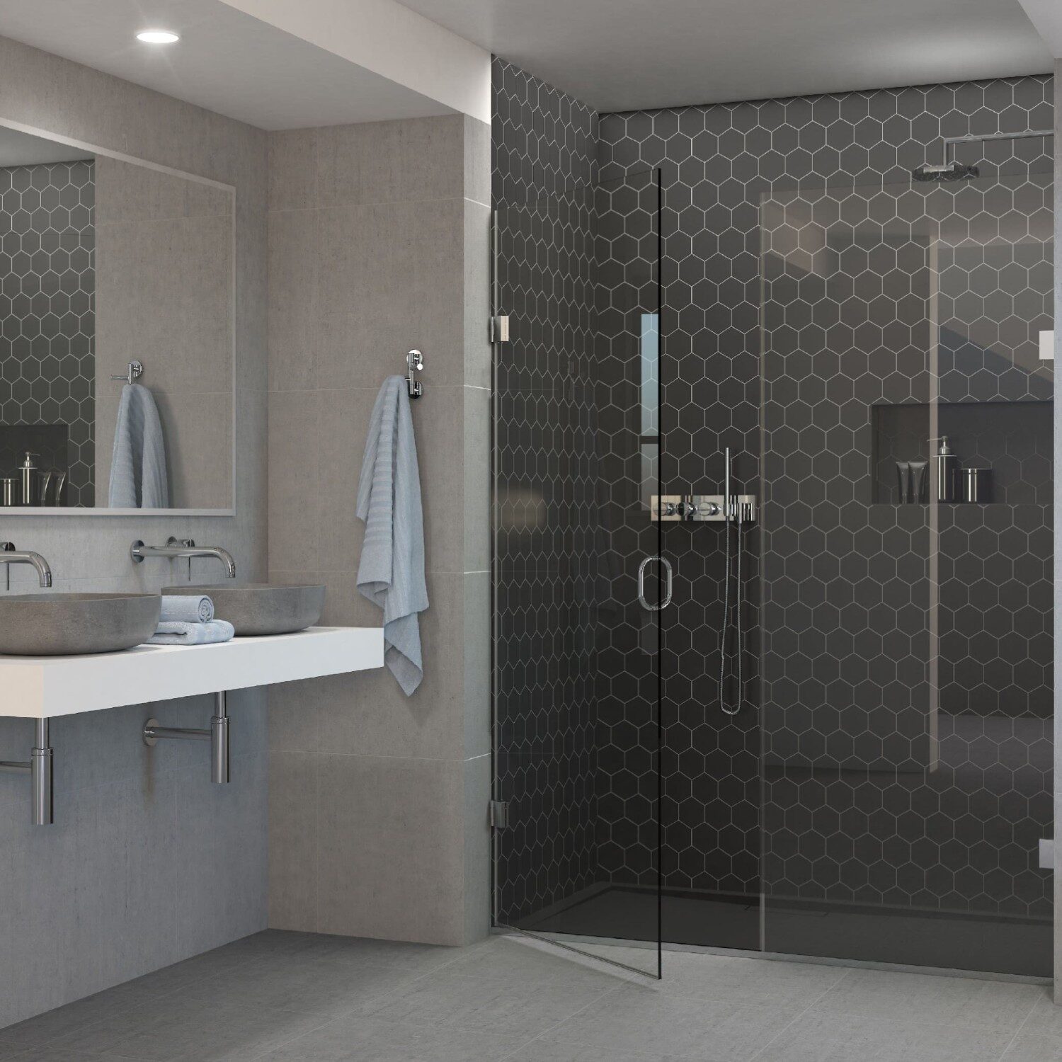 small bathroom walk in shower installation london