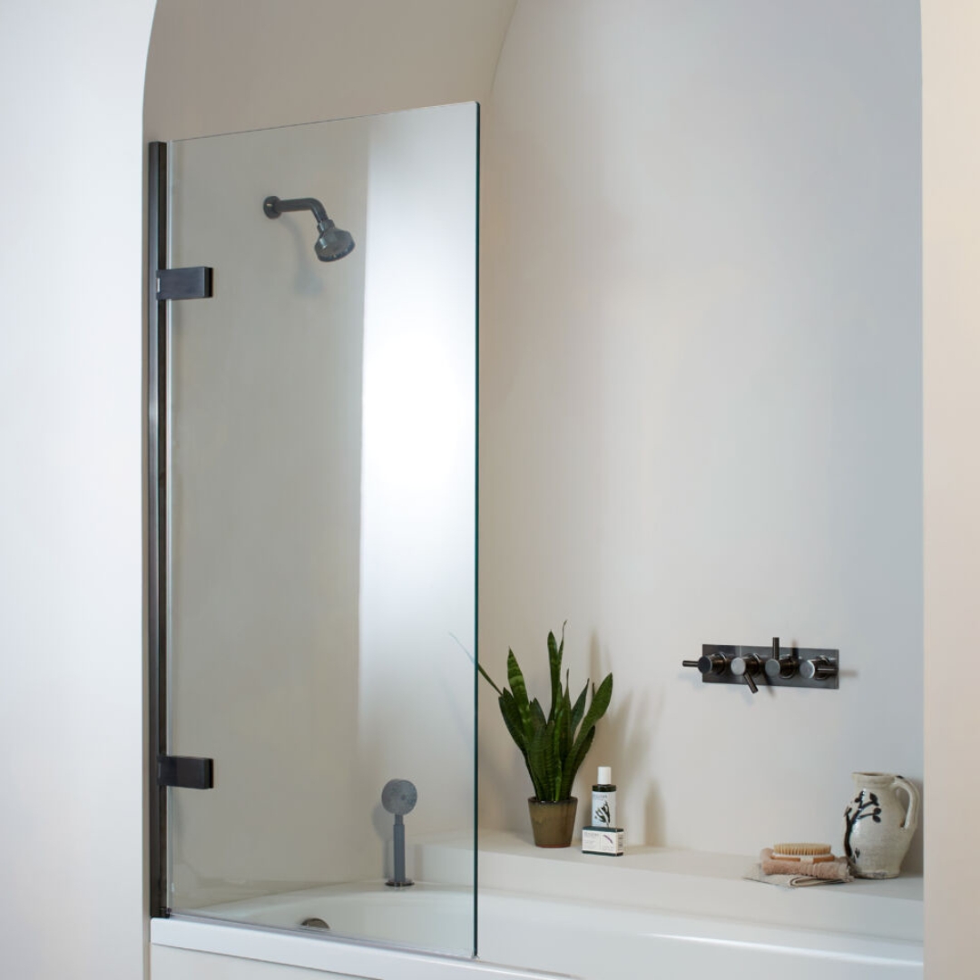 EauZone Wall Hinged Bath Screen