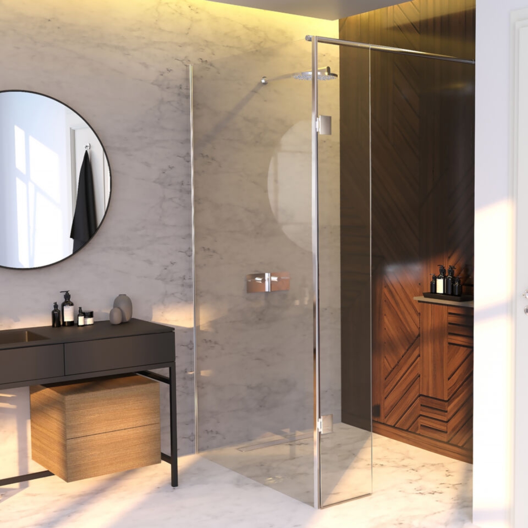 Matki-ONE Wet Room Panel with Hinge Panel