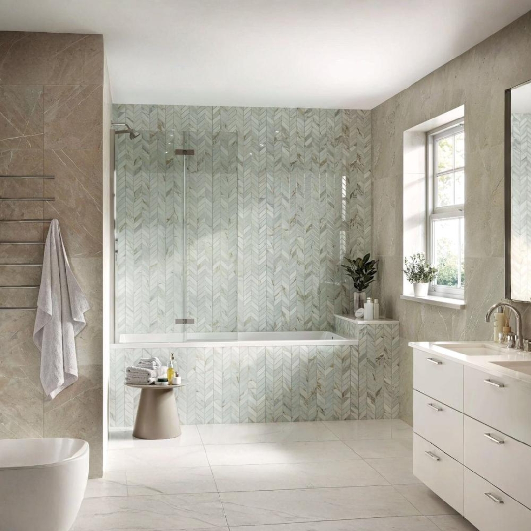 Eleganza Inward-Opening Two Panel Bath Screen