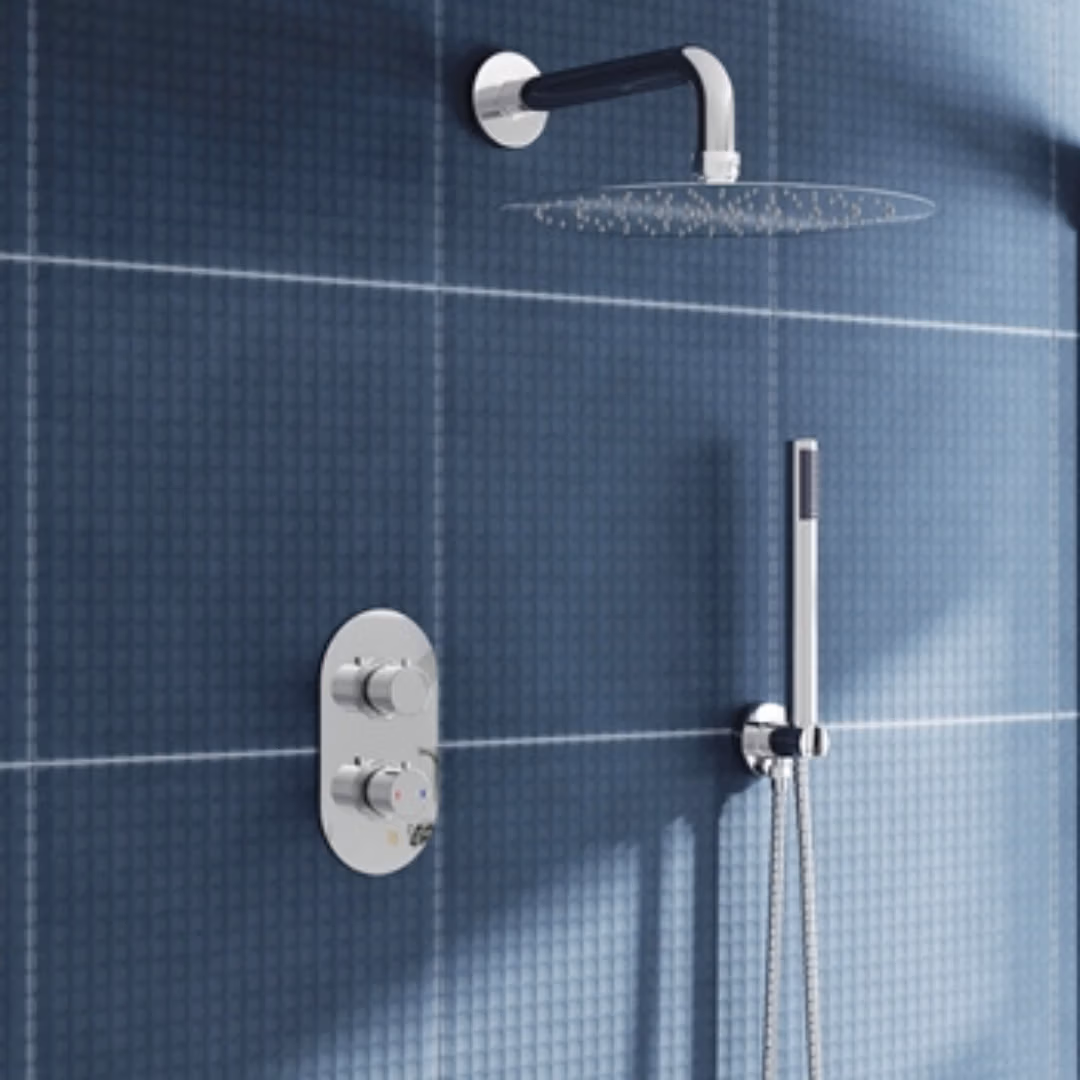 Nina Concealed Shower Valve, Fixed Shower Head & Handset