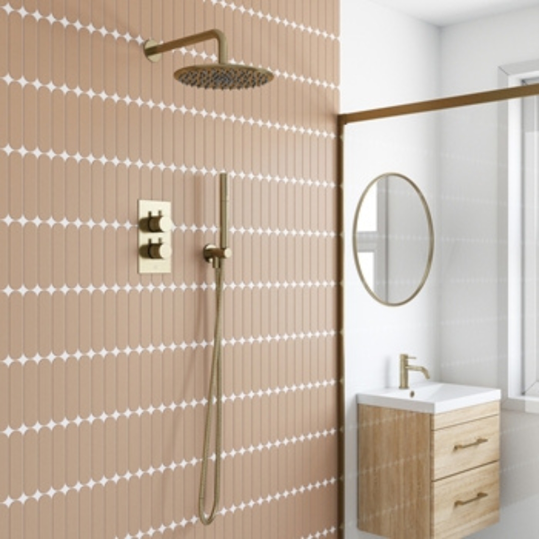Core Concealed Thermostatic Valve, Fixed Head & Shower Handset Kit