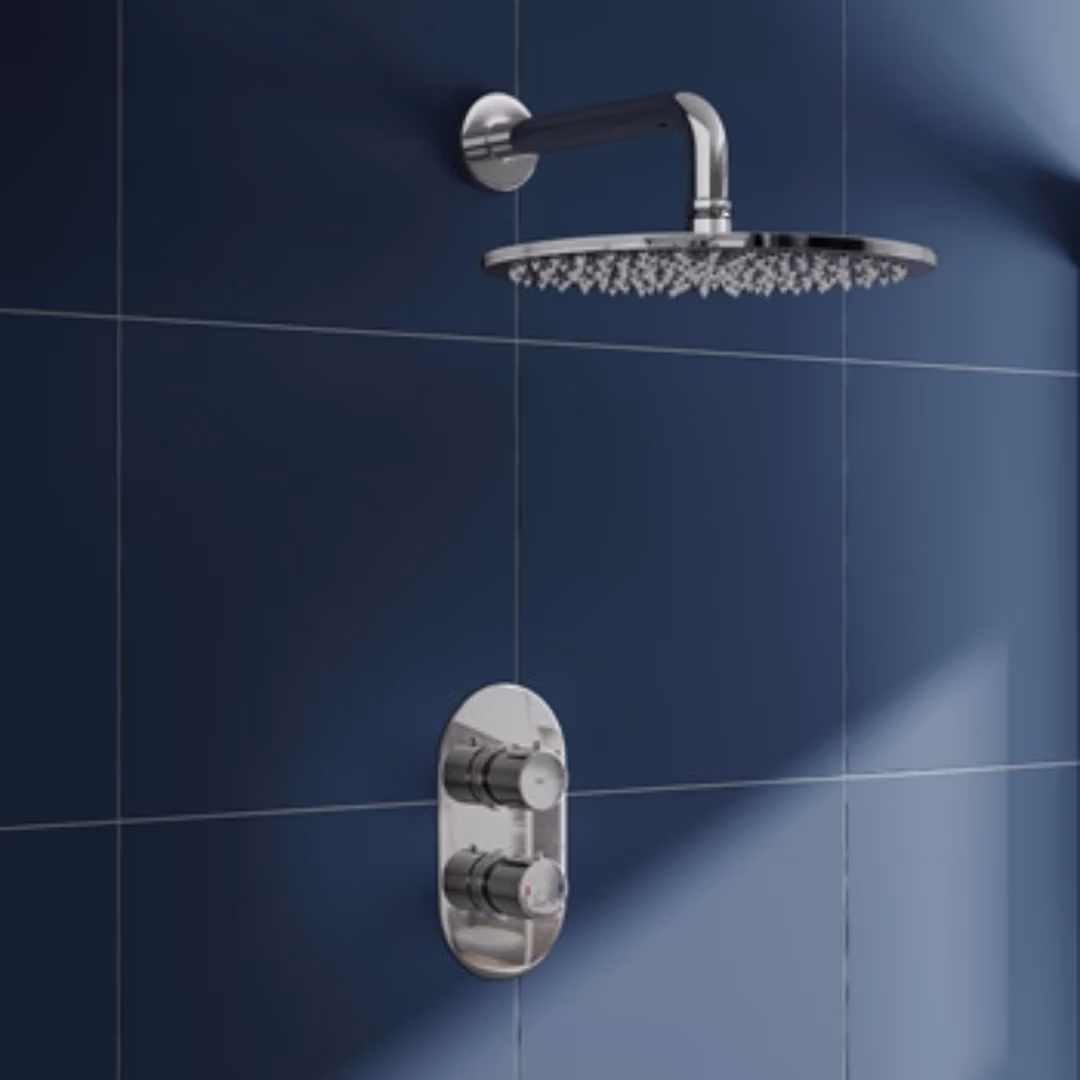 Natasha Concealed Thermostatic Shower Valve & ABS Fixed Shower Head