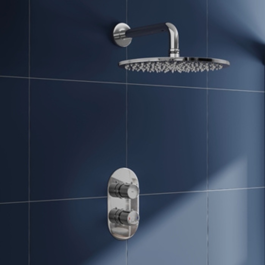 Natasha Concealed Thermostatic Shower Valve & ABS Fixed Shower Head