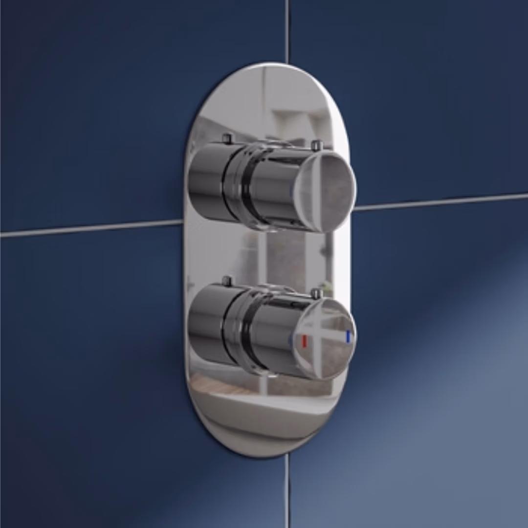 Natasha Concealed Thermostatic Shower Valve & ABS Fixed Shower Head - Image 2