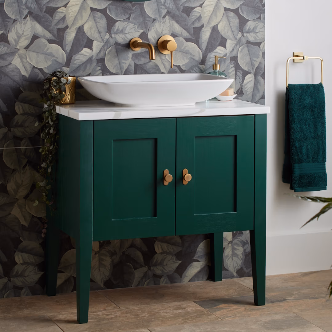 Freestanding Vanity Unit With Two-Door Storage